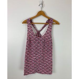 J Crew Factory Pink Twist Back Tank Top Size 4 New